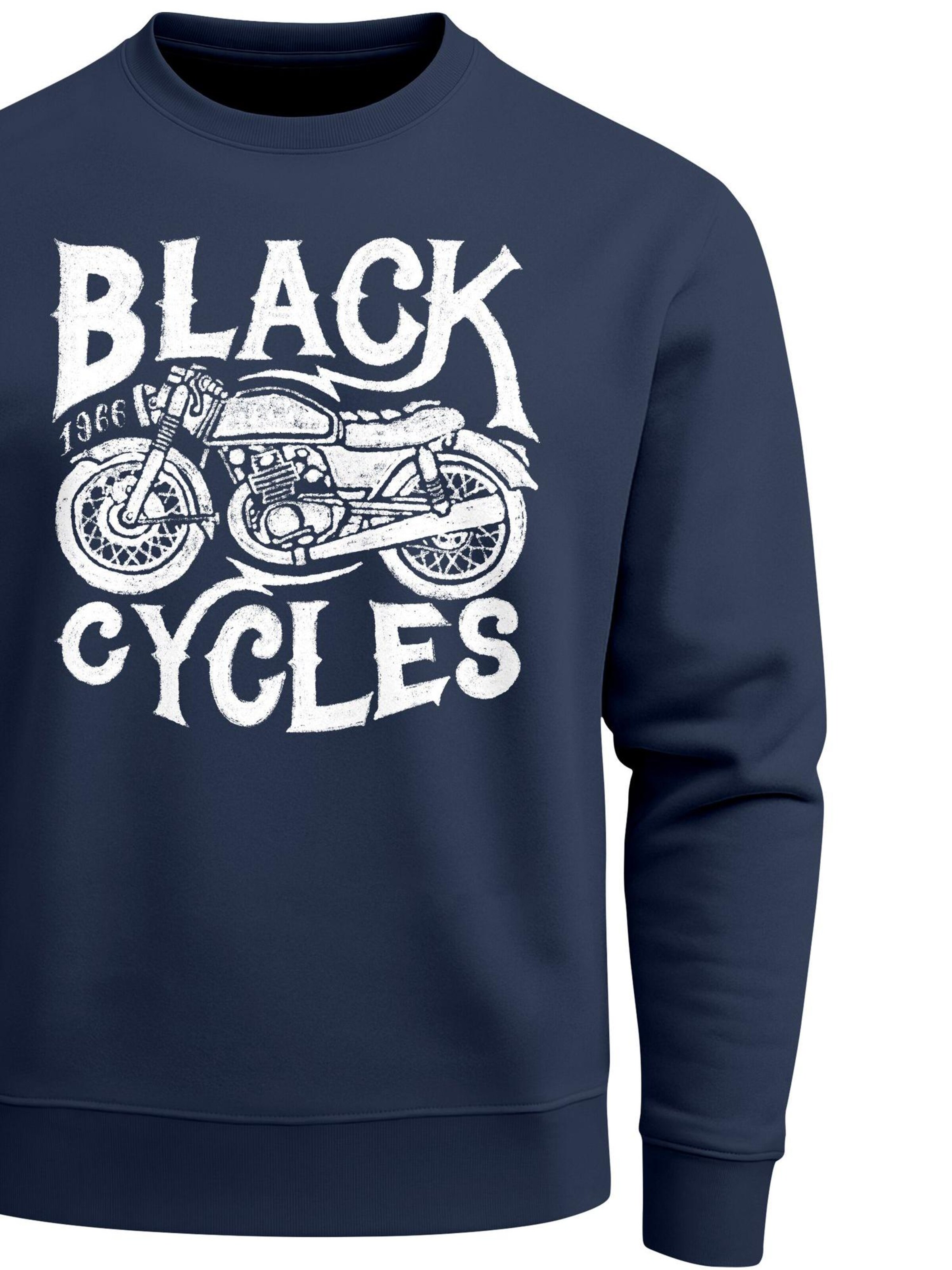 Neverless Sweatshirt 'Black Cycles' in Blue