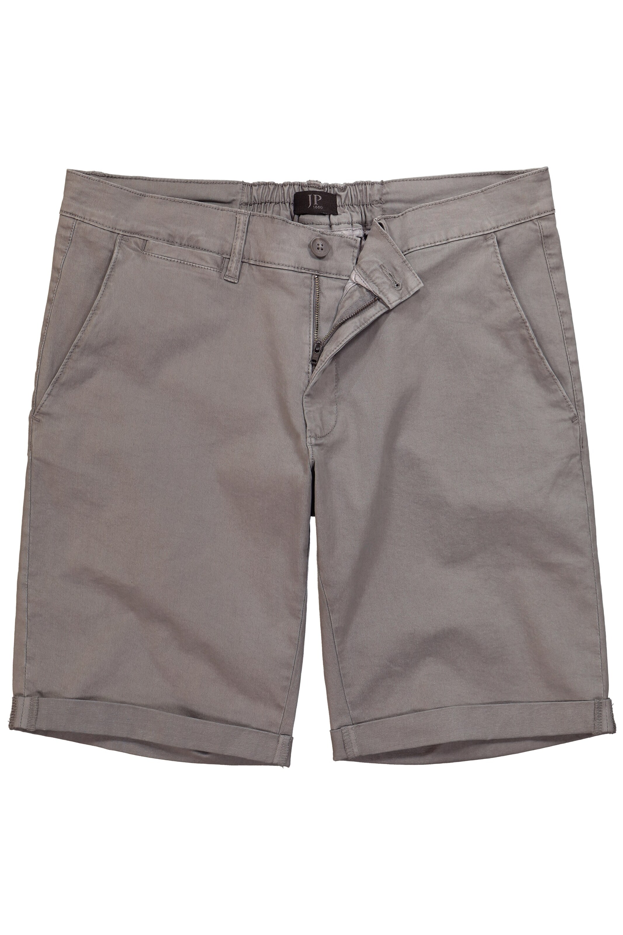 JP1880 Broek 'Bermuda' in Grijs: voorkant