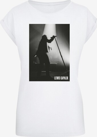 Merchcode Shirt 'Lewis Capaldi - Live Photo' in White: front