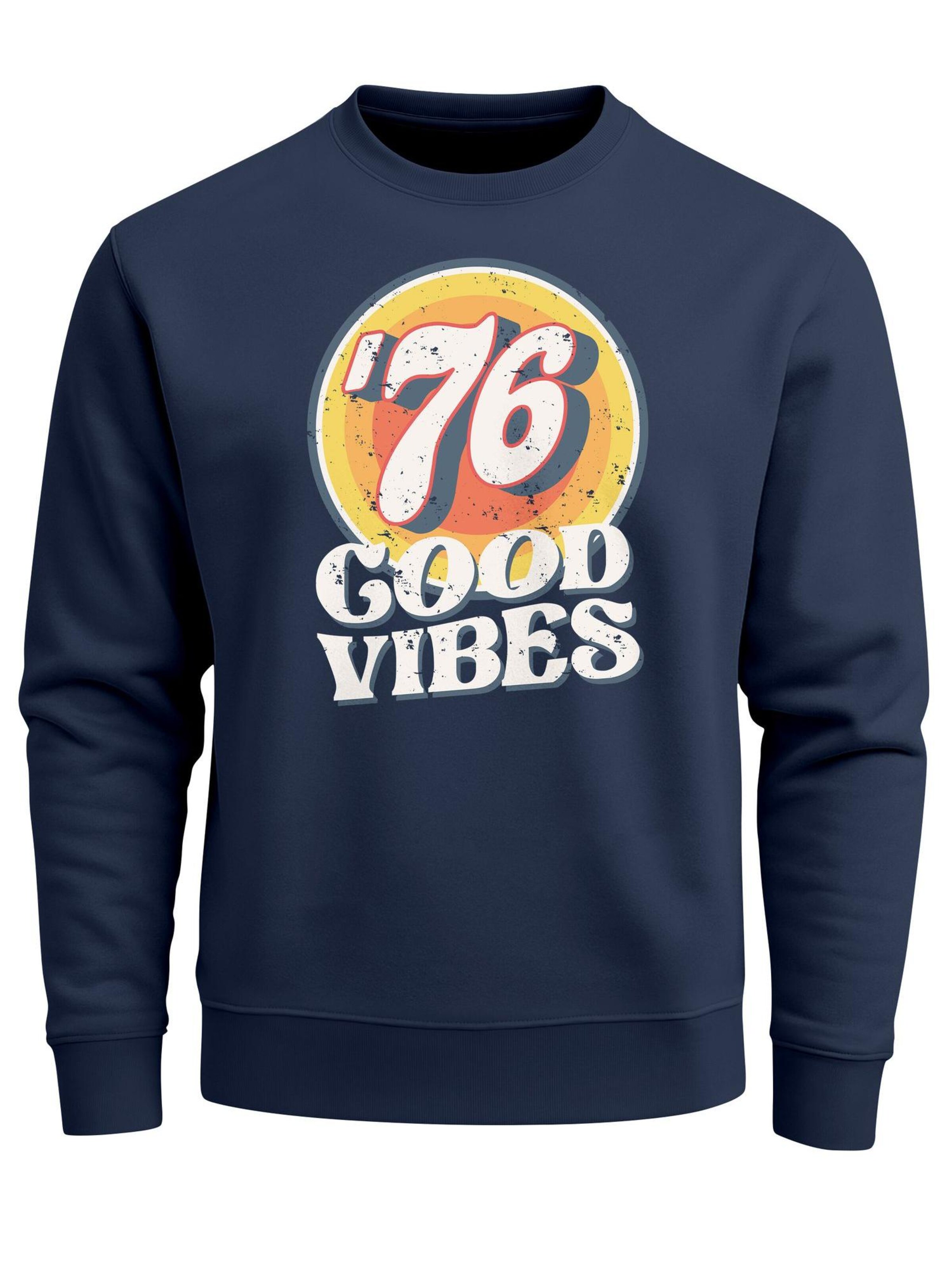 Neverless Sweatshirt 'Good Vibes '76' in Blue: front
