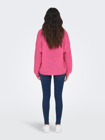 ONLY Sweter 'Nordic' w kolorze różowy