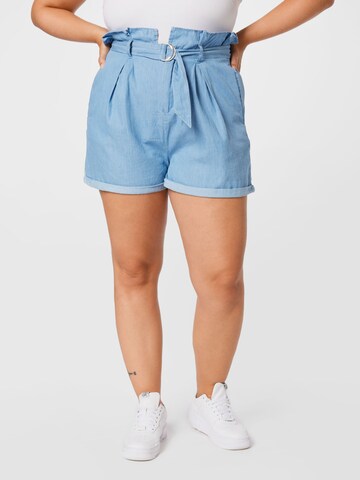 Missguided Plus Regular Pants in Blue: front