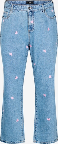 mėlyna Zizzi Platėjantis Džinsai 'GEMMA': priekis