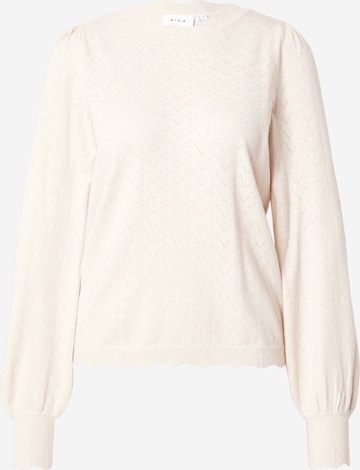 VILA Tröja 'VIEMI' i beige: framsida