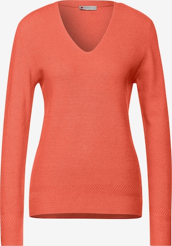 STREET ONE Sweter w kolorze pomarańczowy: przód