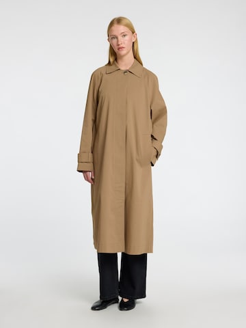 Manteau mi-saison SELECTED en beige : devant