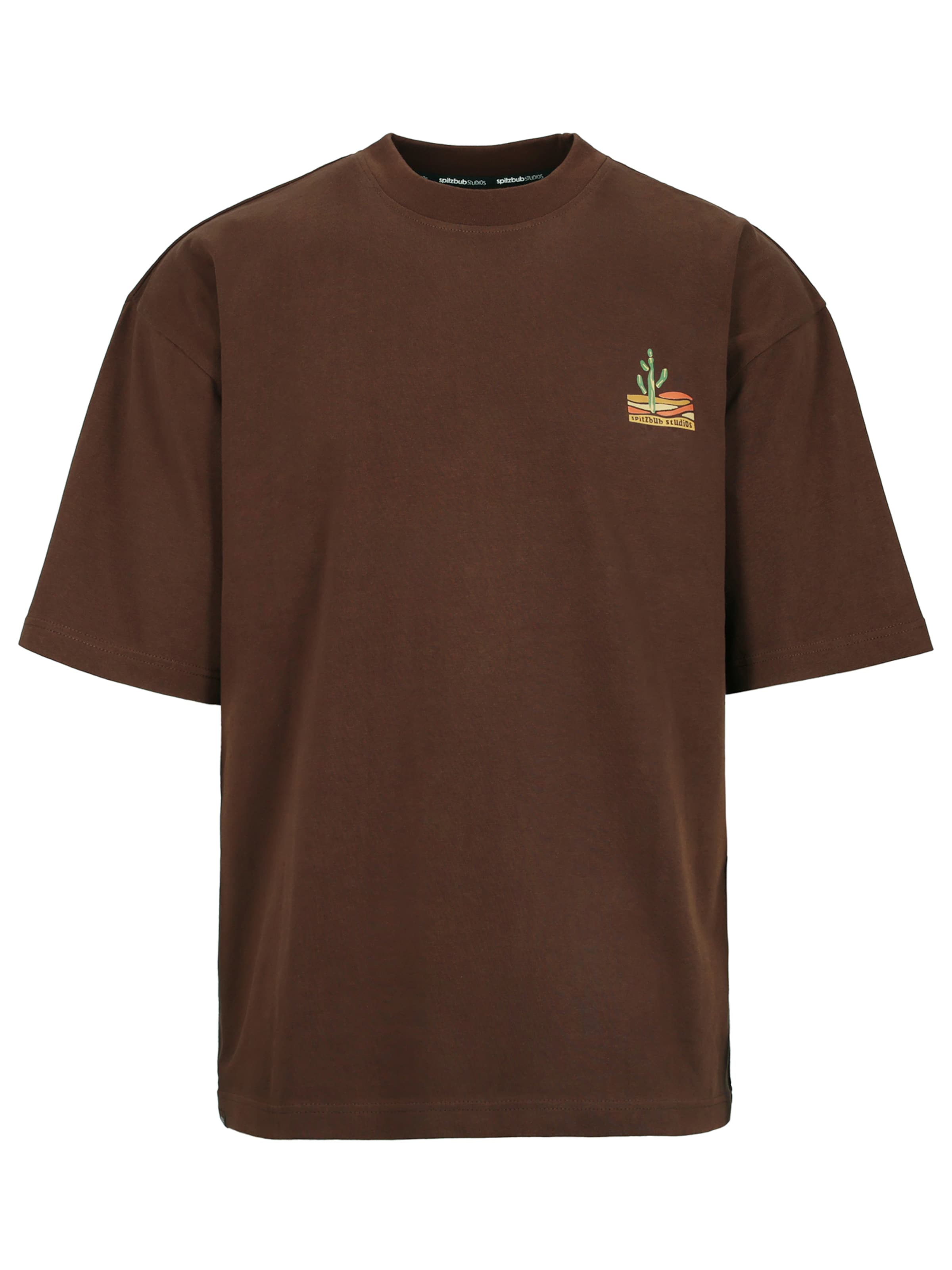 SPITZBUB Shirt 'Brown Journey' in Braun: Vorderseite