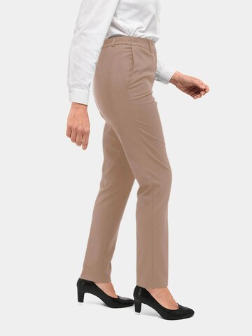 Goldner Slimfit Hose 'Anna' in Beige