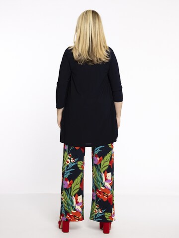 Wide Leg Pantalon Yoek en mélange de couleurs