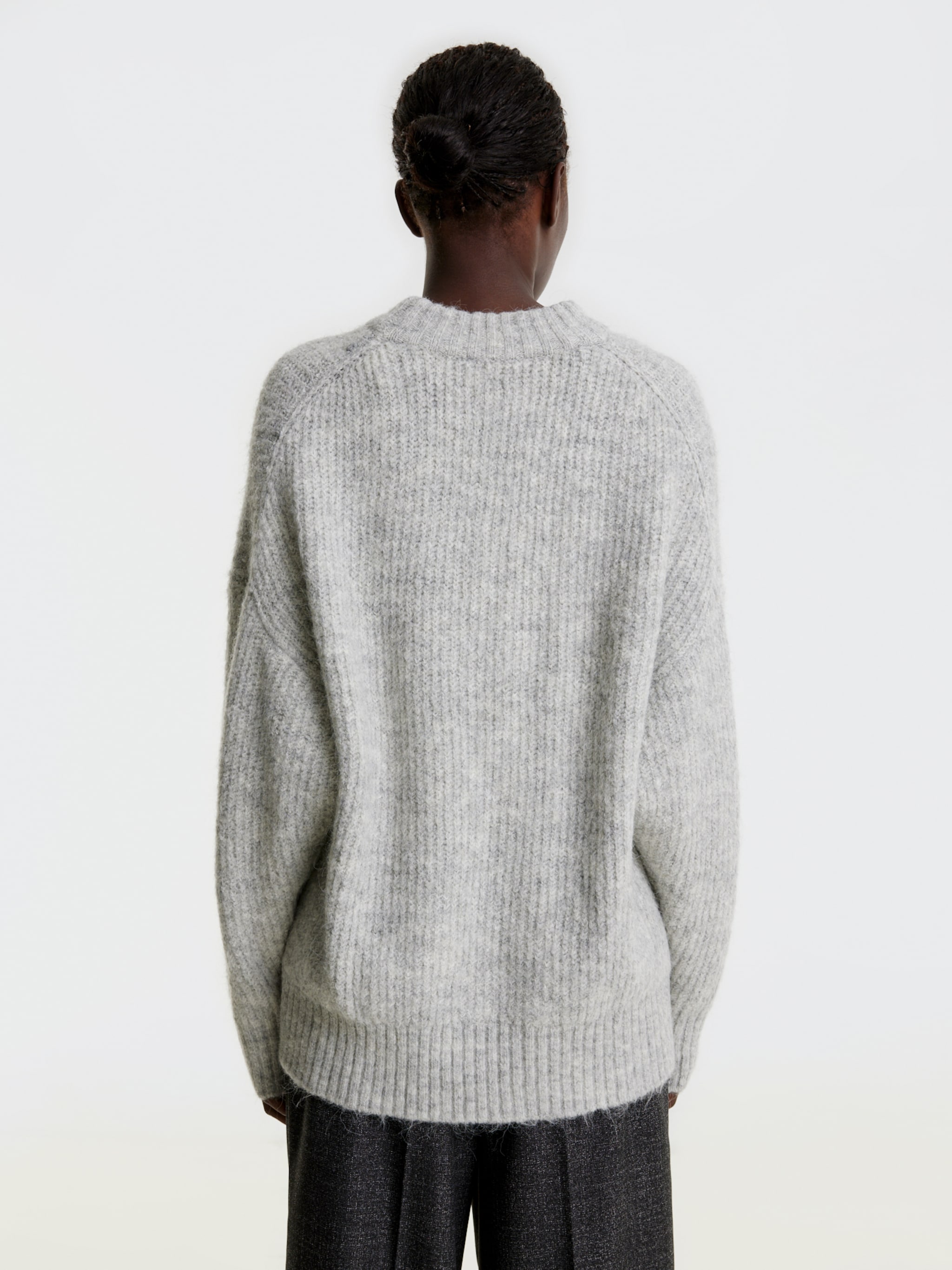 EDITED Producten Oversized trui 'Luca' Grijs