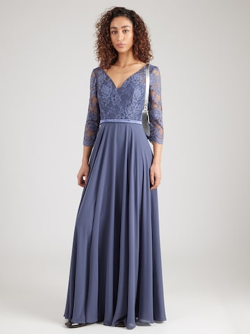 mascara Večerna obleka | modra barva: sprednja stran