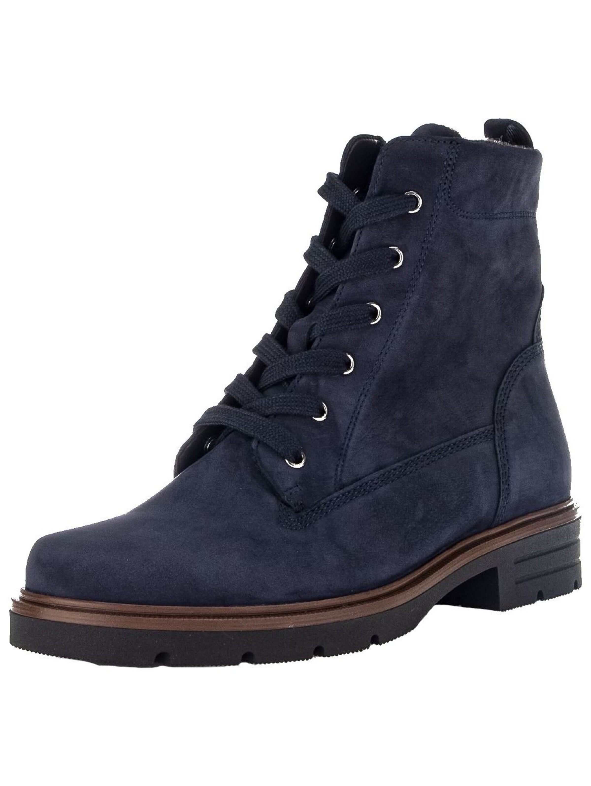 GABOR Lace-up bootie in Blue: front