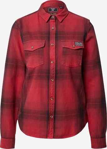 Superdry Bluse in Rot: predná strana