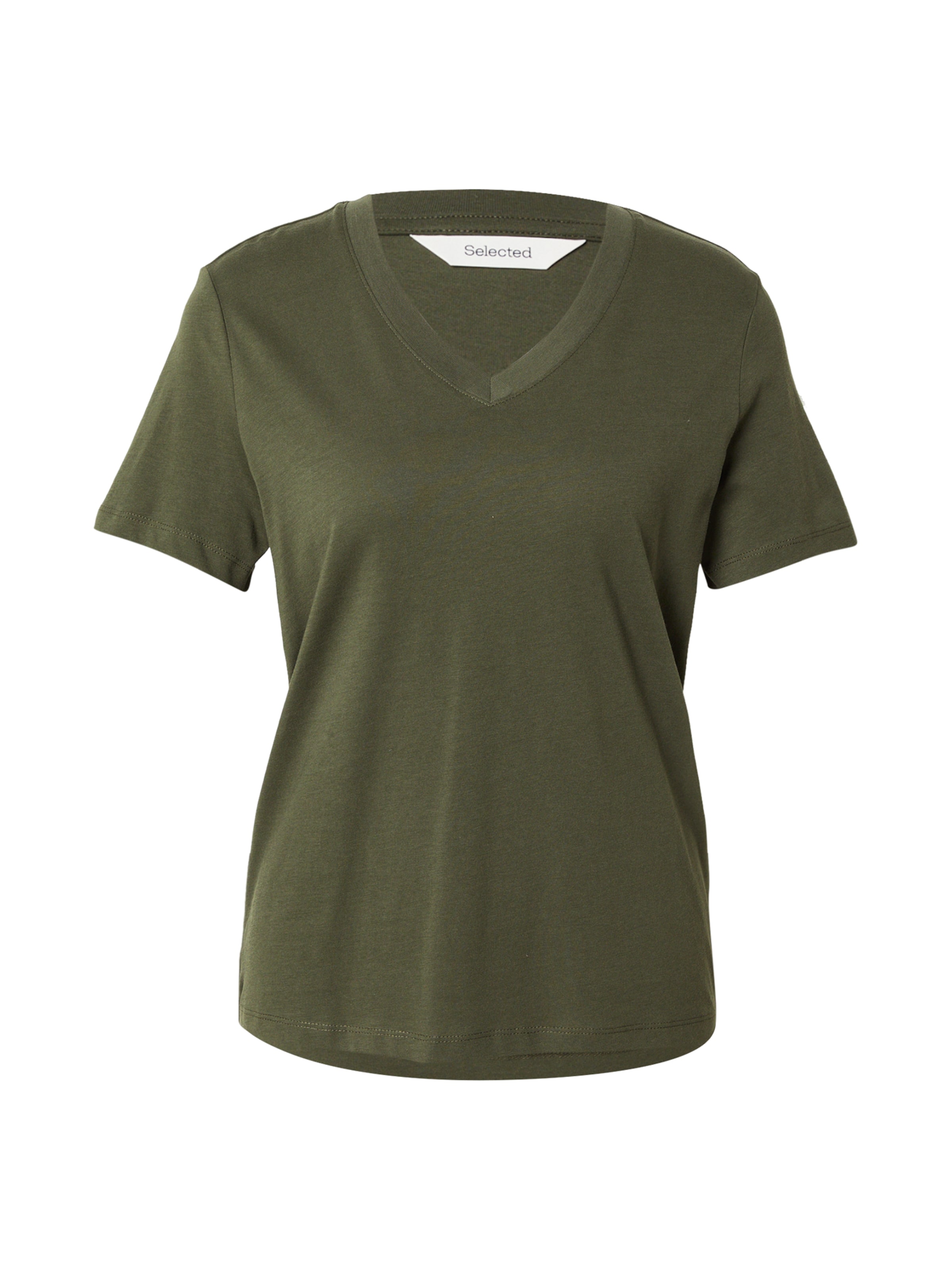 Maglietta 'SLFESSENTIAL' di SELECTED in verde: frontale