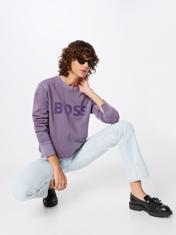 Sweat-shirt 'Elaboss' BOSS Orange en violet