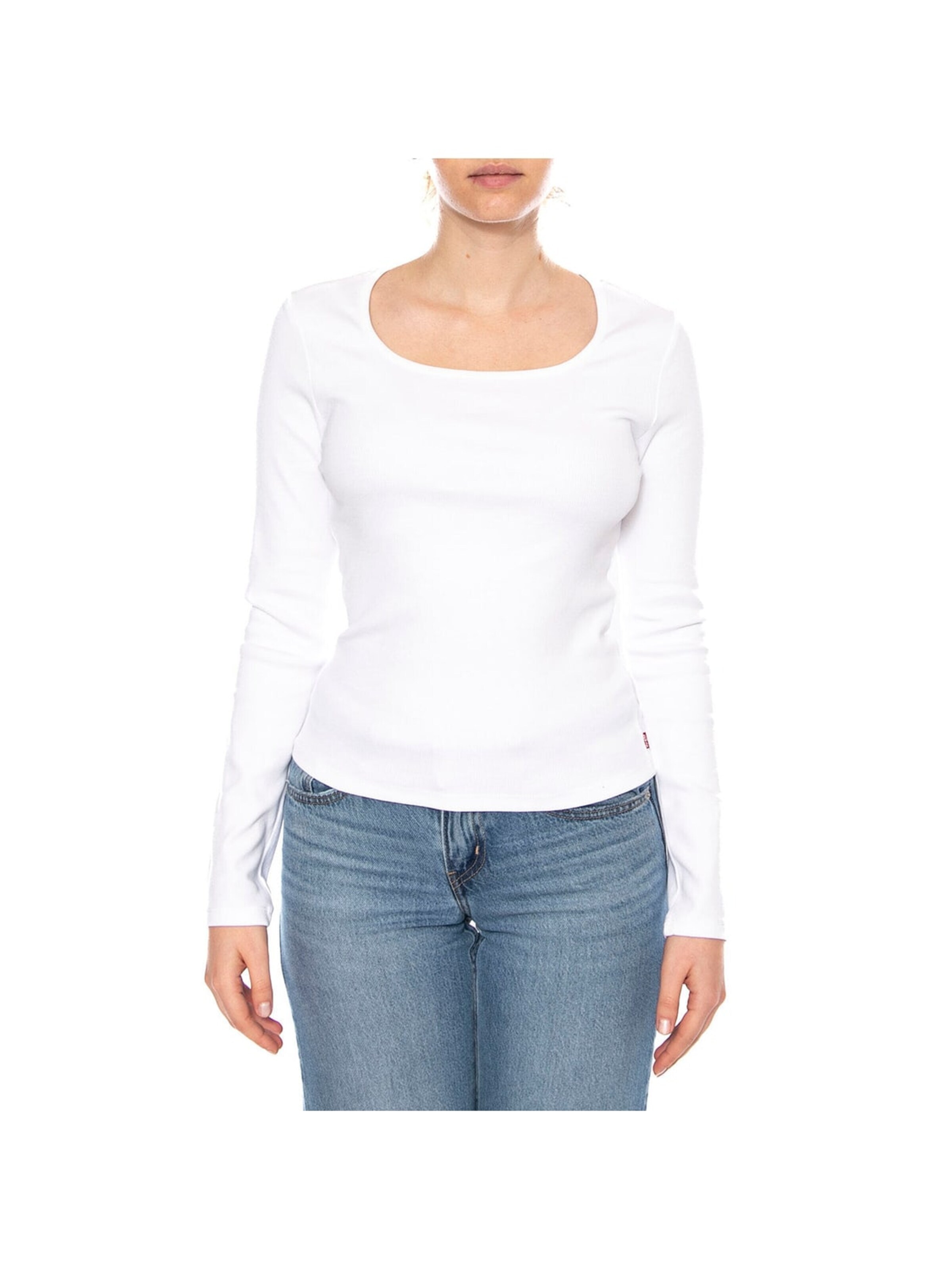 Maglietta 'Essential Sqrd Neck Long Sleeve' di LEVI'S ® in bianco: frontale