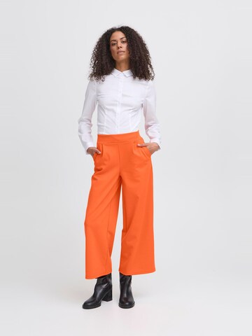Wide Leg Pantalon à pince 'IHKate' ICHI en orange