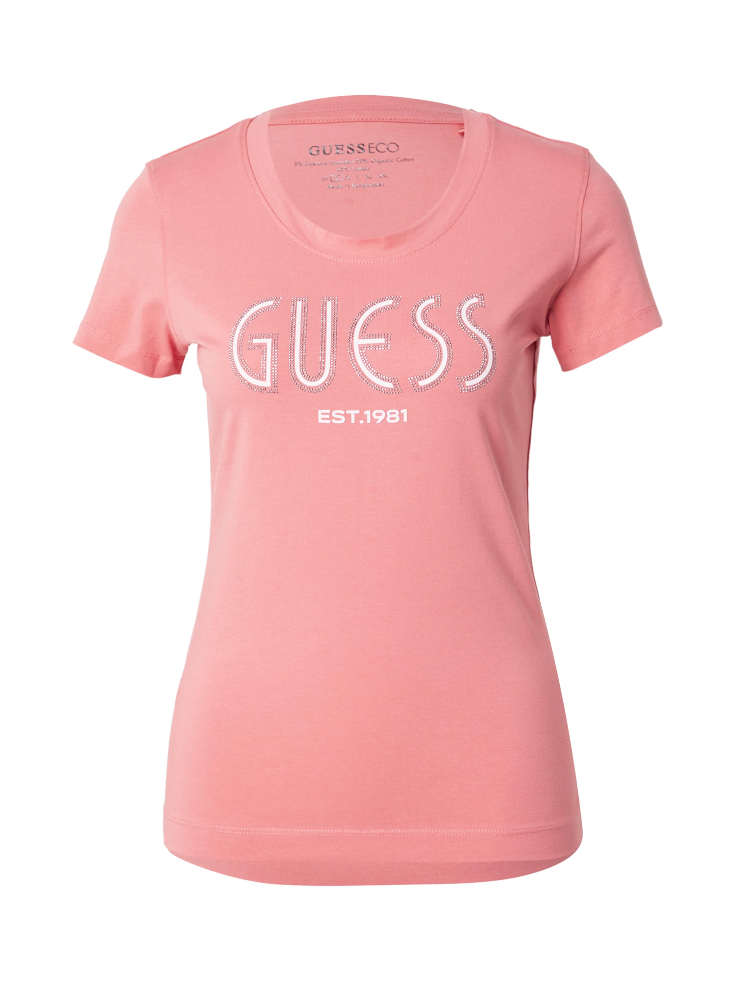 GUESS Majica | roza barva: sprednja stran