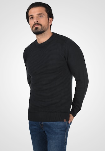 INDICODE JEANS Strickpullover 'Ricardo' in Schwarz: predná strana