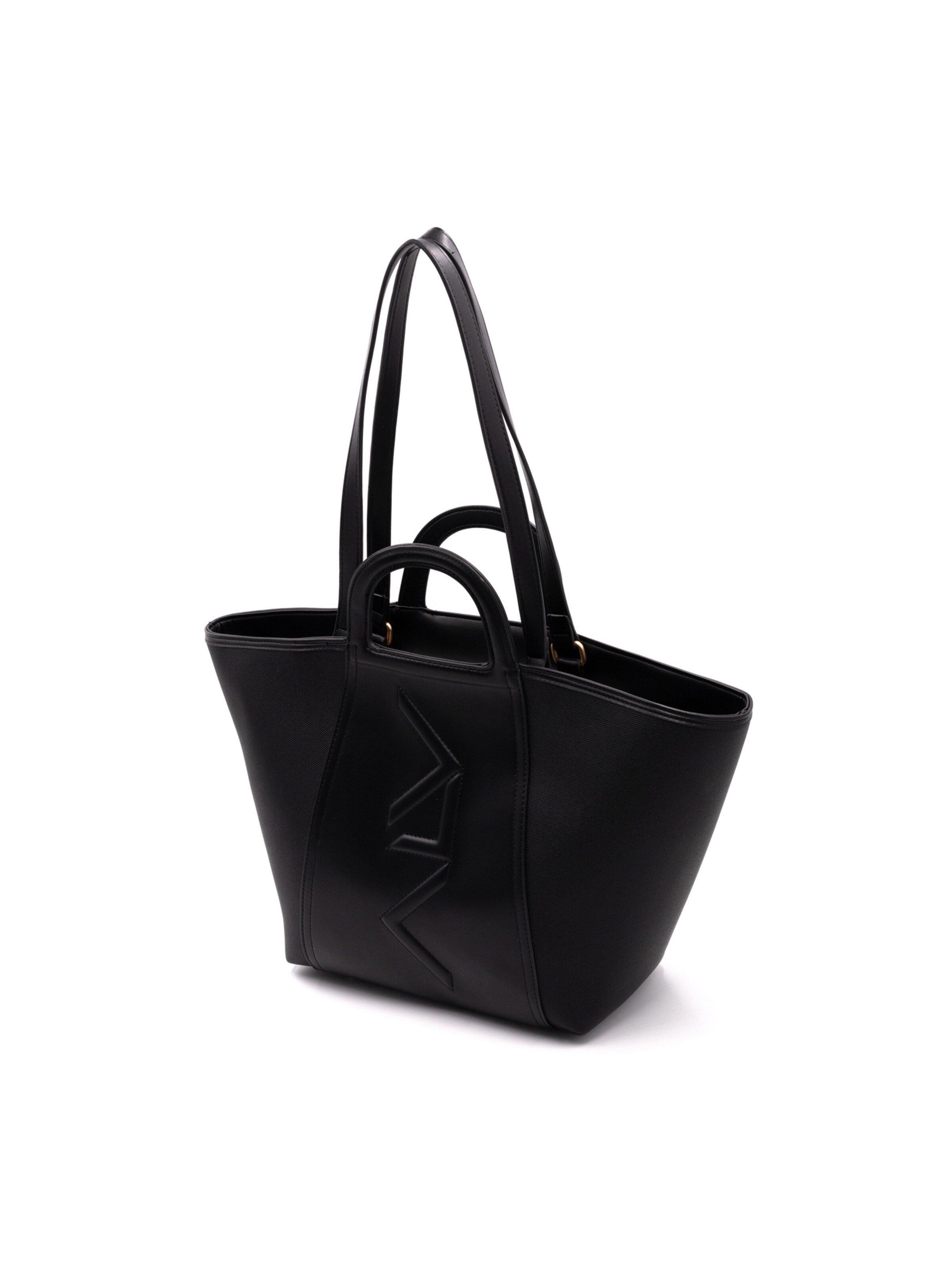 Borsa a spalla 'Borsa a Spalla Donna ALV Polyurethane con Zip e Tracolla Rimovibile' di ALV By Alviero Martini in nero