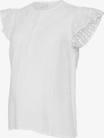 MAMALICIOUS - Blusa 'Juana' en blanco: frente