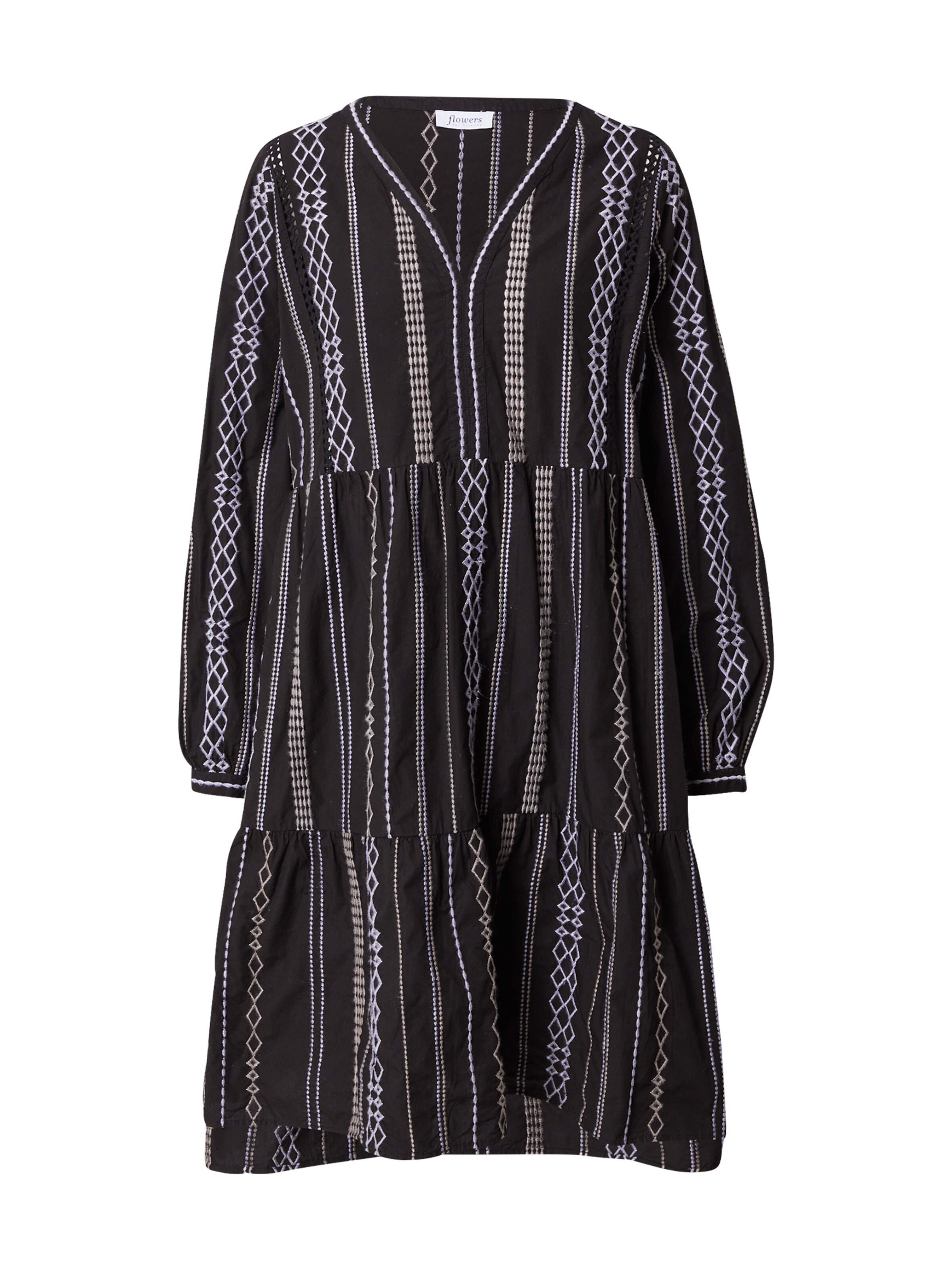 Flowers for Friends Kleid in Schwarz: Vorderseite