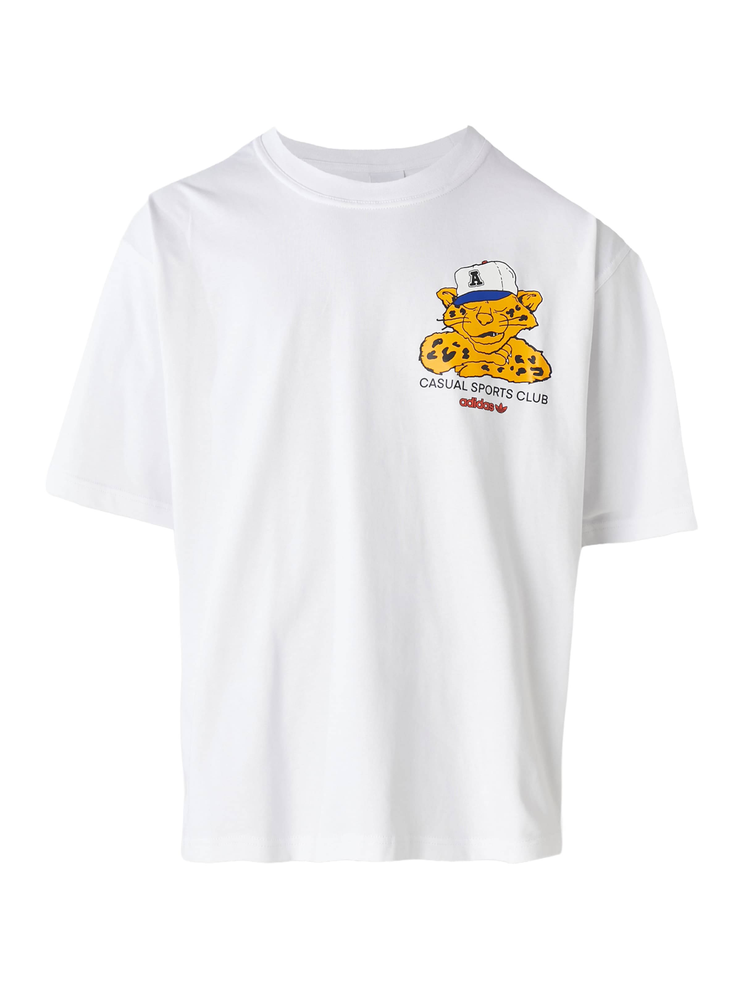 Tricou 'Wabash' de la ADIDAS ORIGINALS pe alb: față