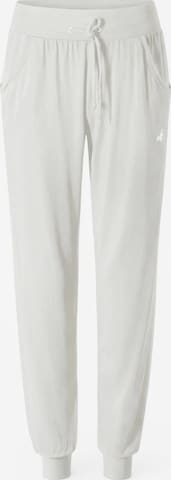 CURARE Yogawear Tapered Sporthose 'Yogahose Wide - White' in Weiß: Vorderseite