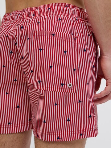 Pantaloncini da bagno 'JPSTMaui' di JACK & JONES in rosso
