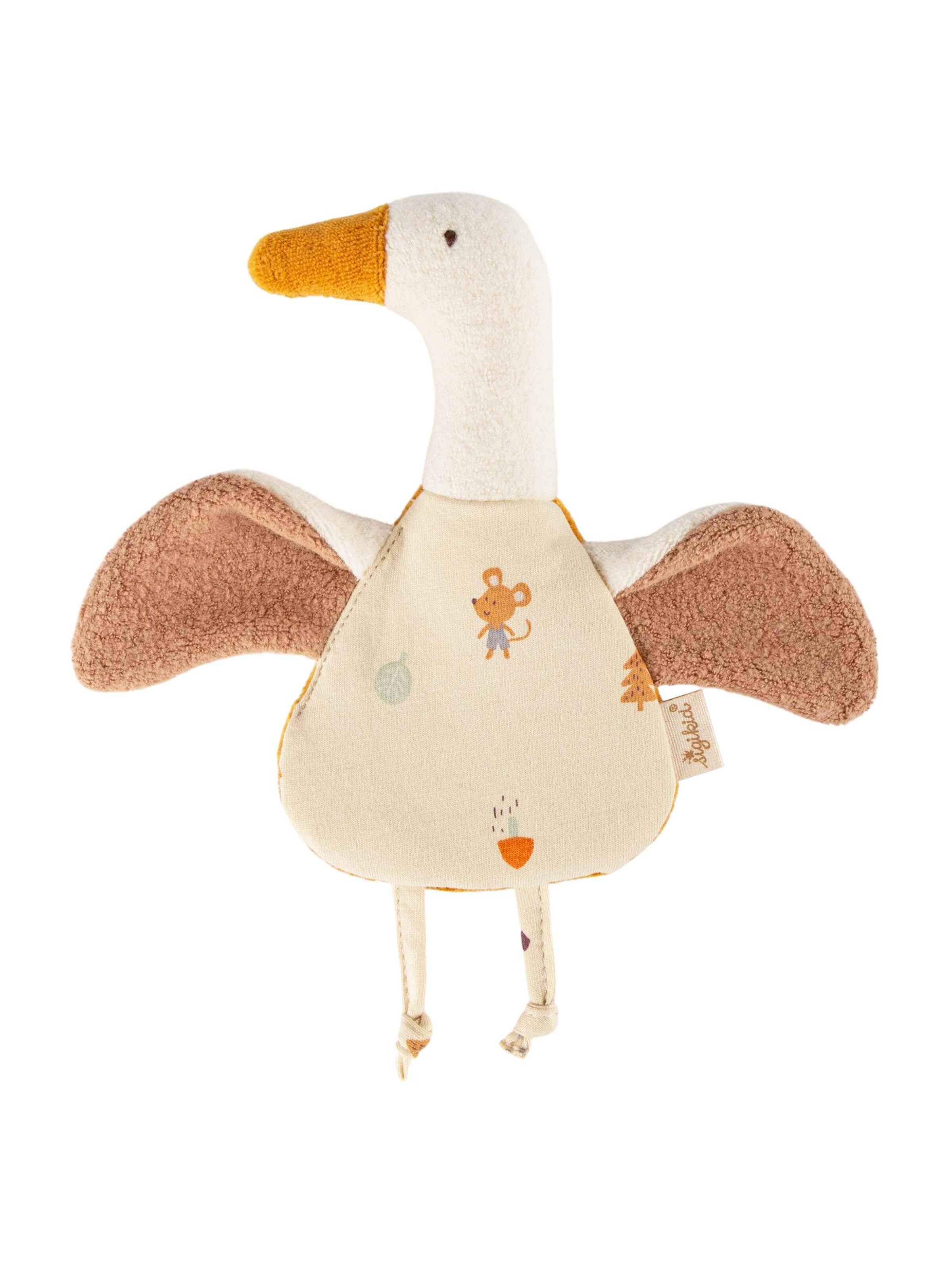 SIGIKID Stuffed animals 'Knistertuch Gans sigibaby' in Beige: front