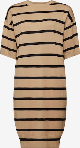 ESPRIT Knitted dress in Beige: front