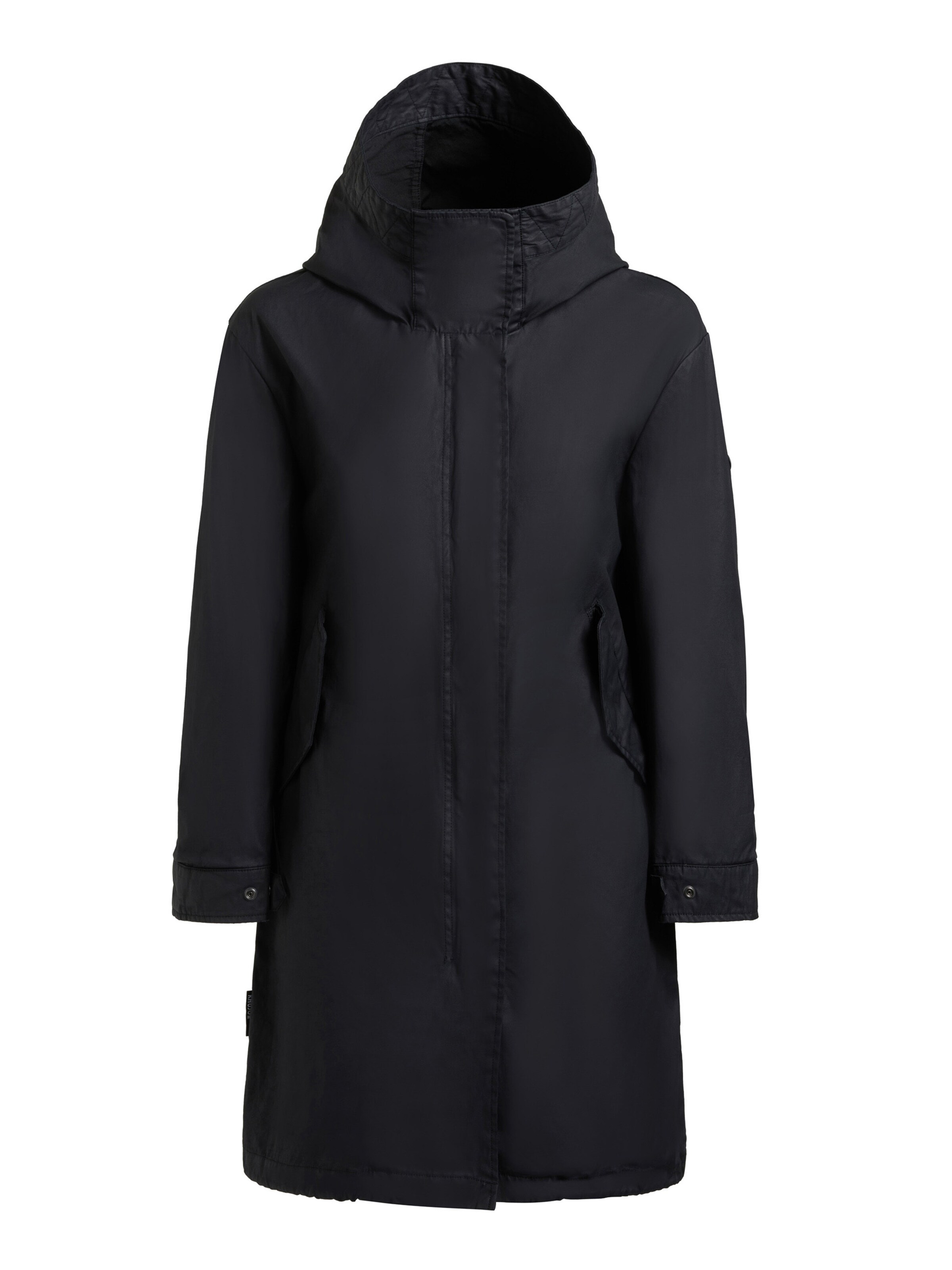 Manteau mi-saison 'Nele' khujo en noir : devant