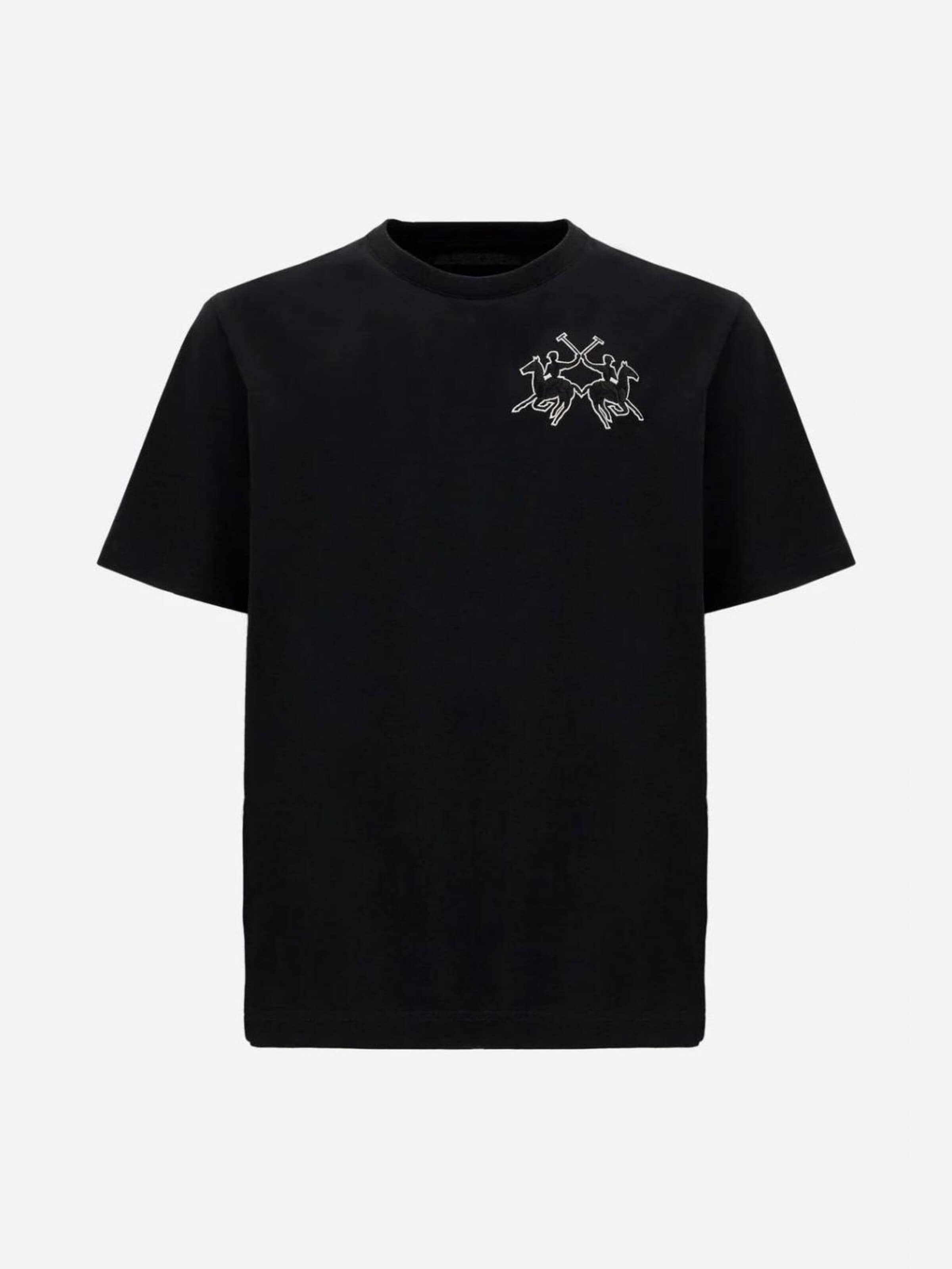 La Martina - Camiseta en negro: frente