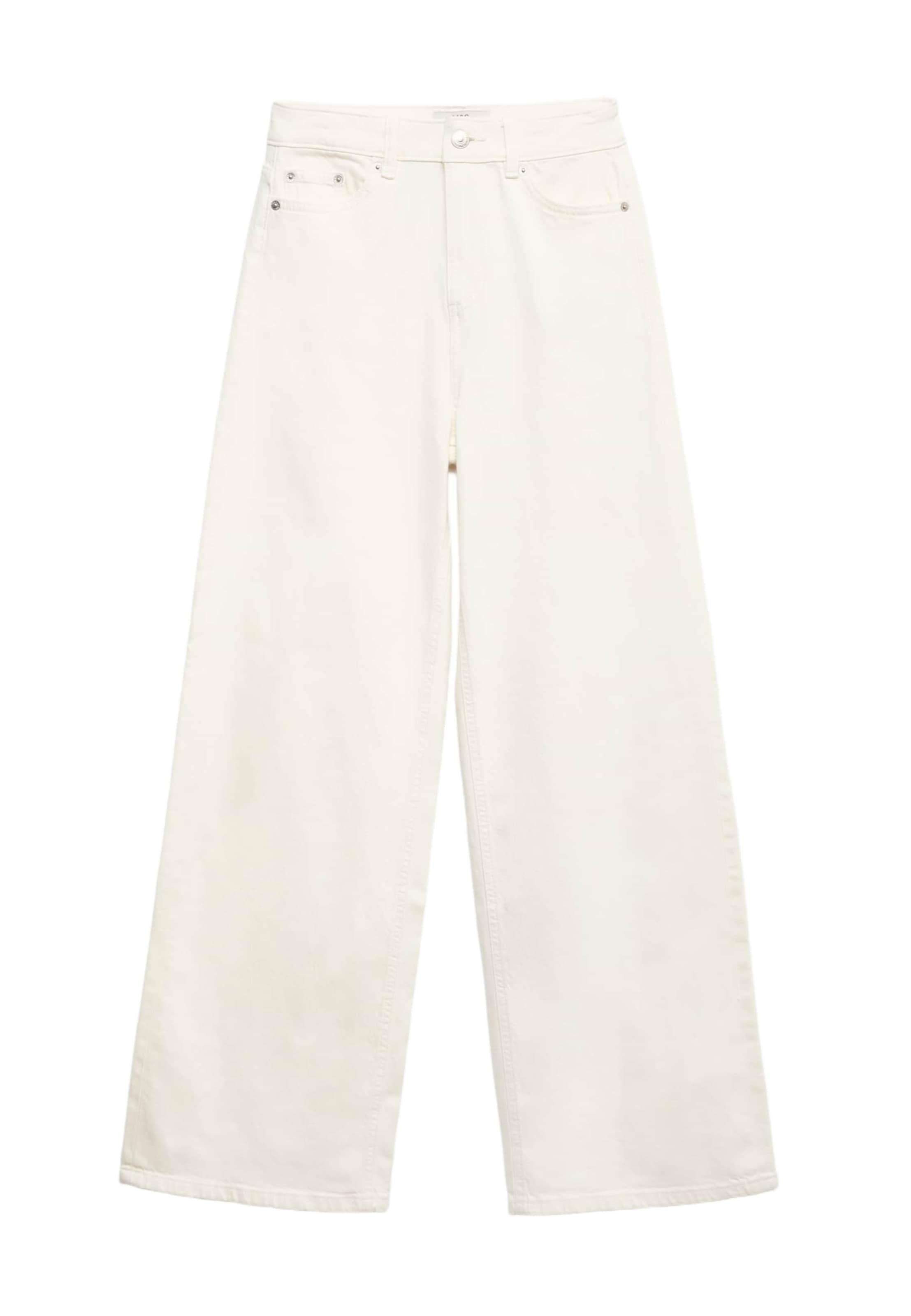 Marks & Spencer Wide leg Jeans in Beige: voorkant