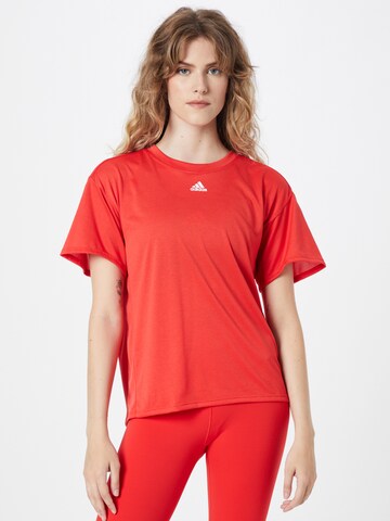 ADIDAS SPORTSWEARTehnička sportska majica - crvena boja: prednji dio