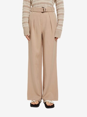 évasé Pantalon à pince ESPRIT en beige