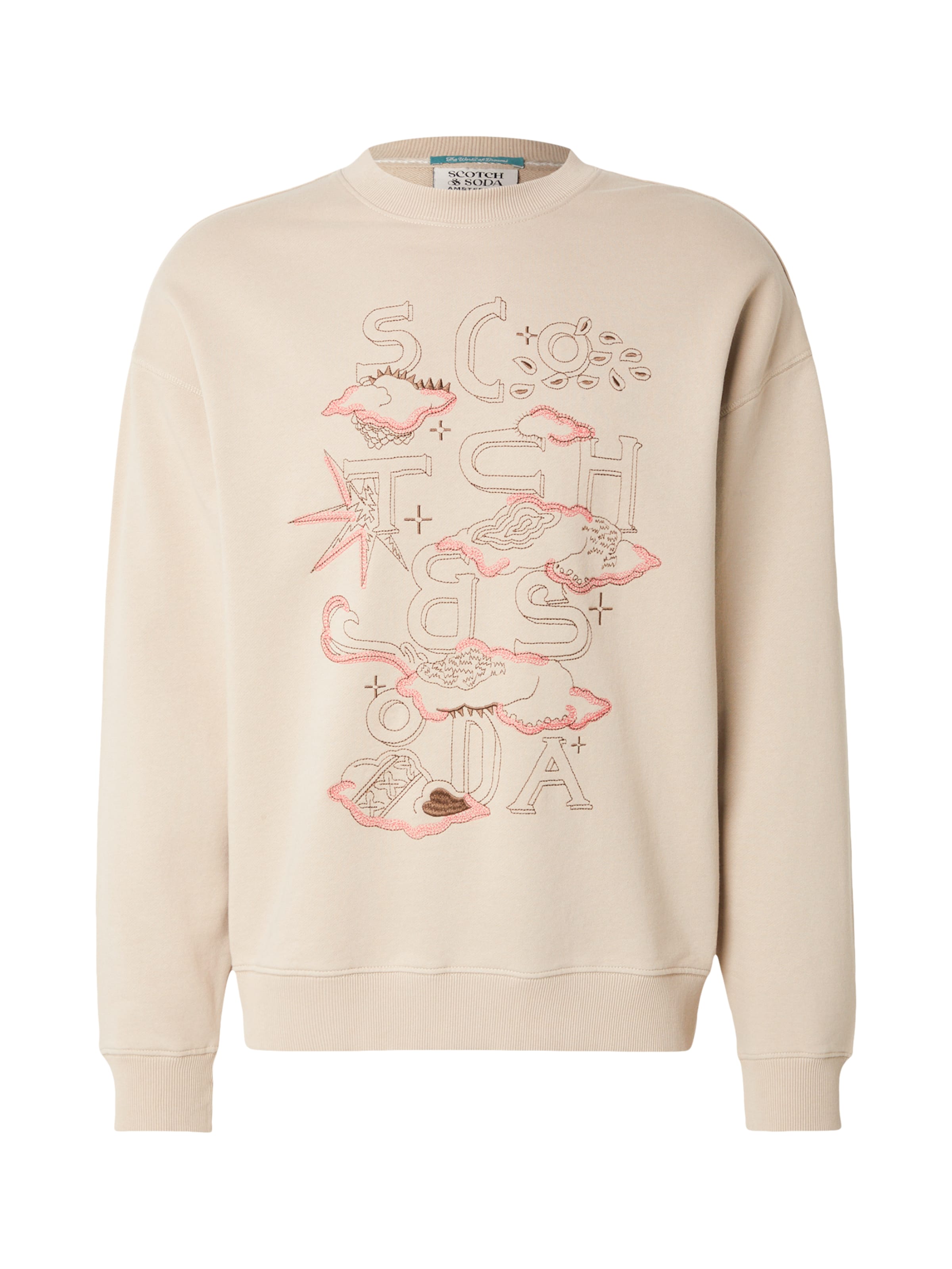 Felpa di SCOTCH & SODA in beige: frontale