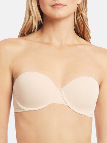 Lauren Ralph Lauren Balconette Bra ' Luxe Smoothing ' in Beige