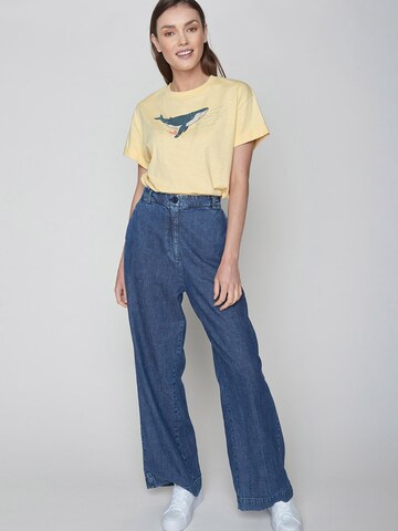 GREENBOMB Shirt 'Animal Whale Dive' in Yellow