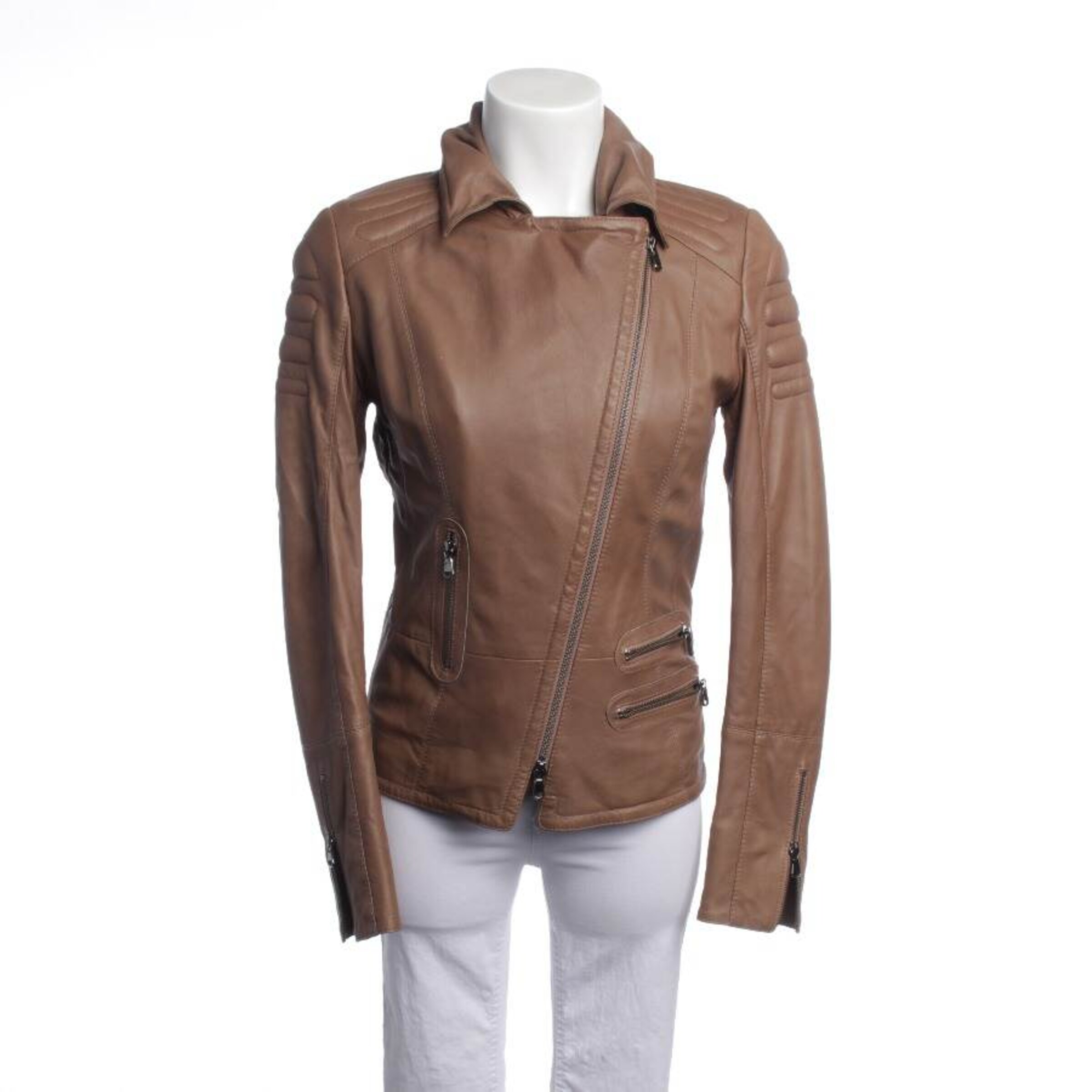 Schyia Jacket & Coat in S in Brown: front