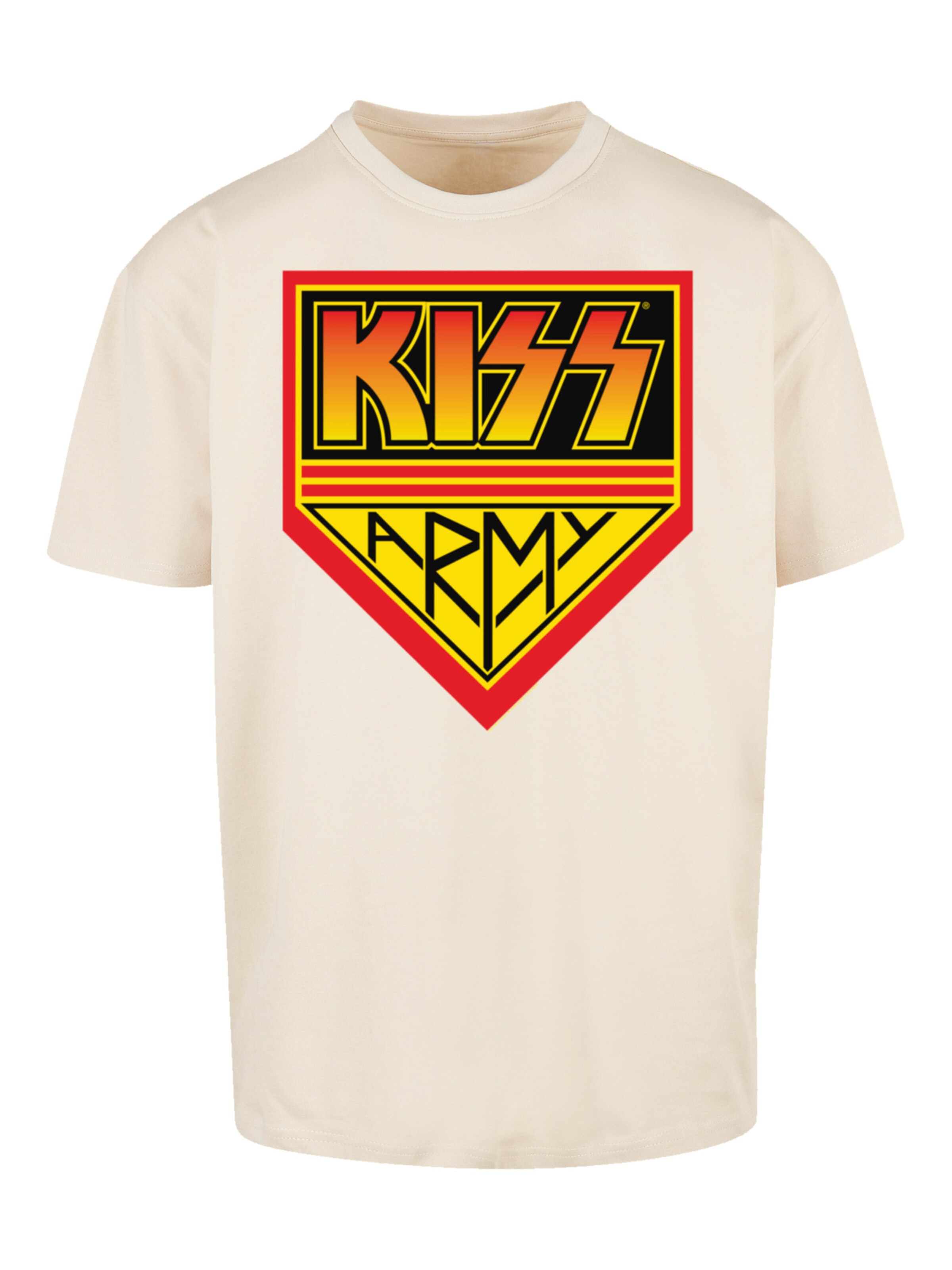 F4NT4STIC T-Shirt 'Kiss Army Logo' in Beige: Vorderseite