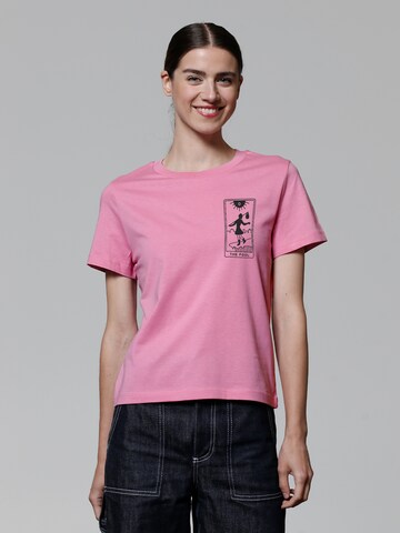 Maglietta 'Tarot The Fool' di Watapparel in rosa: frontale