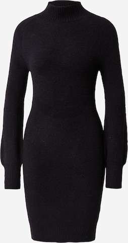 GUESS فستان مُحاك بلون أسود: الأمام