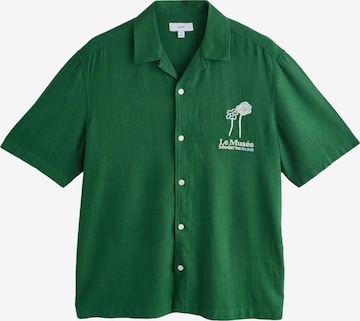 Coupe regular Chemise Next en vert : devant