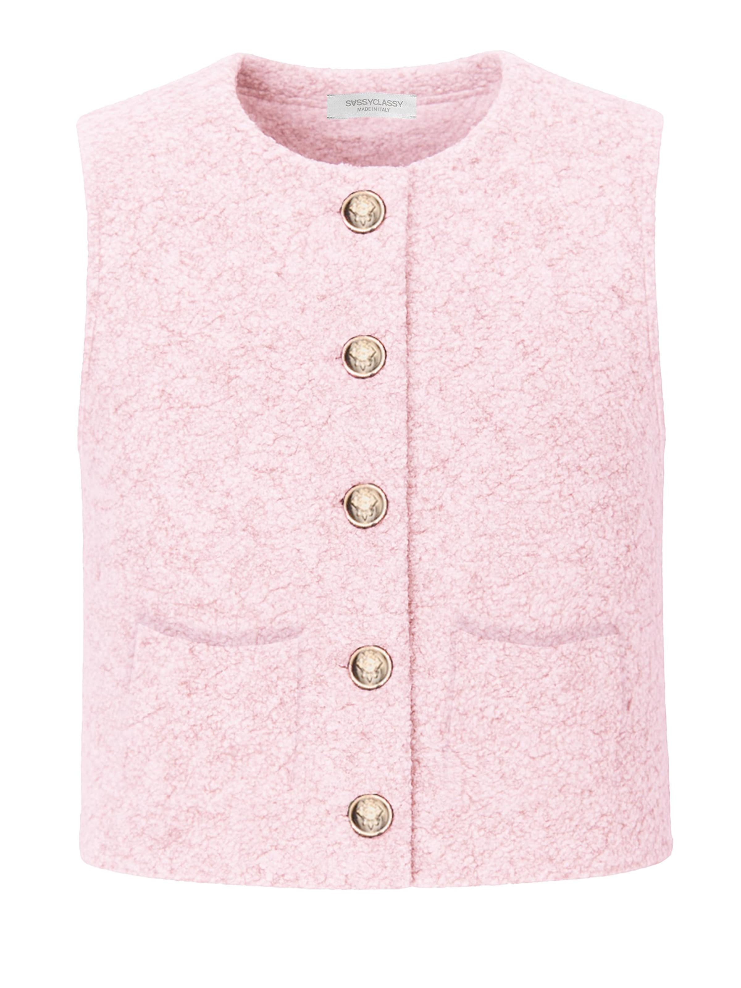 SASSYCLASSY Weste‌ in Pink: Vorderseite