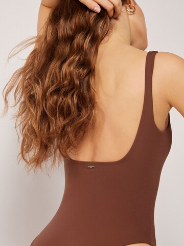 CALZEDONIA Bandeau Badeanzug 'Premium Fit' in Braun