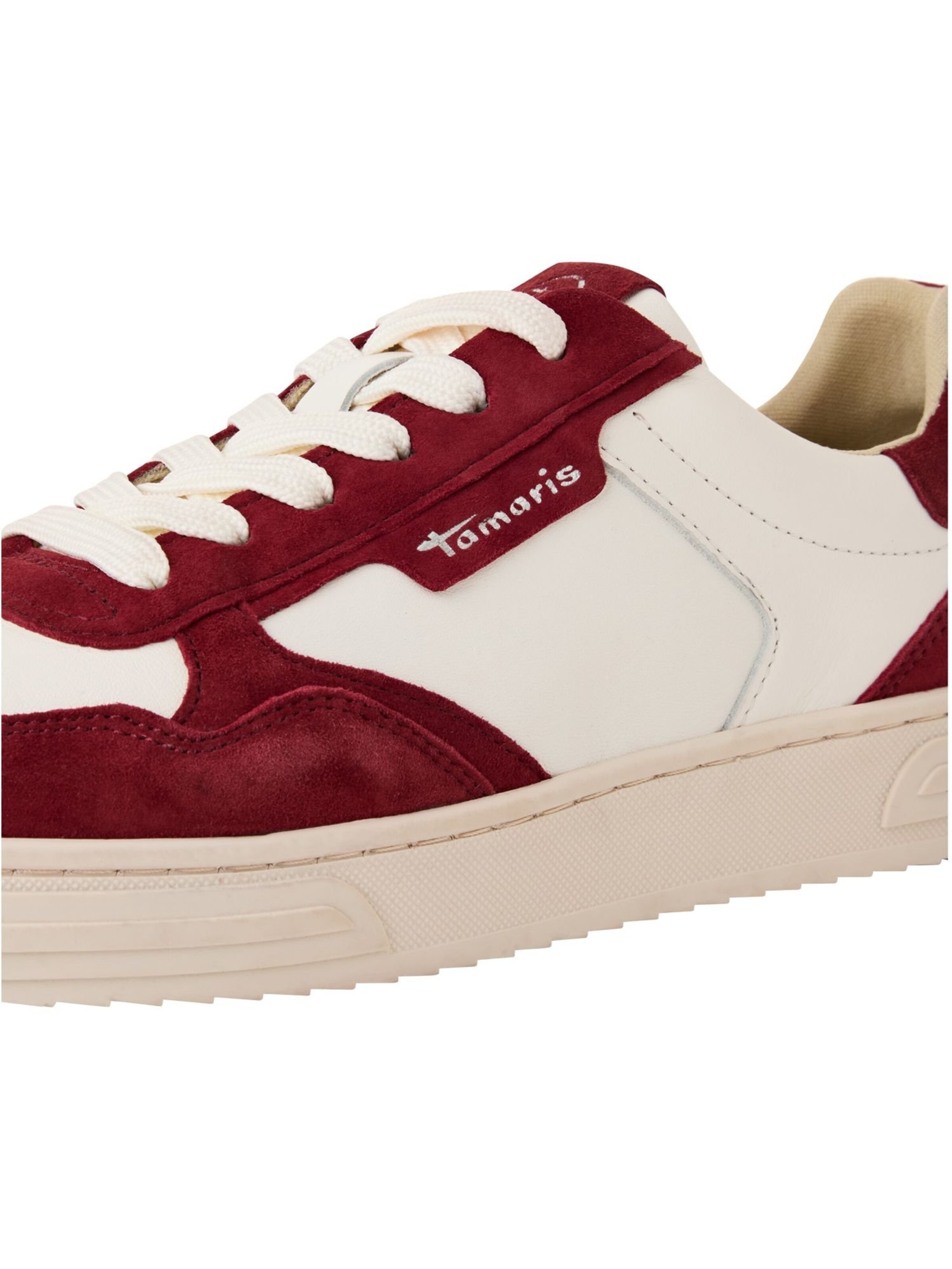 Tamaris Sneakers laag in Rood Wit ABOUT YOU