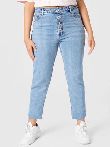 ONLY Curve Regular Jeans 'EMILY' in Blauw: voorkant