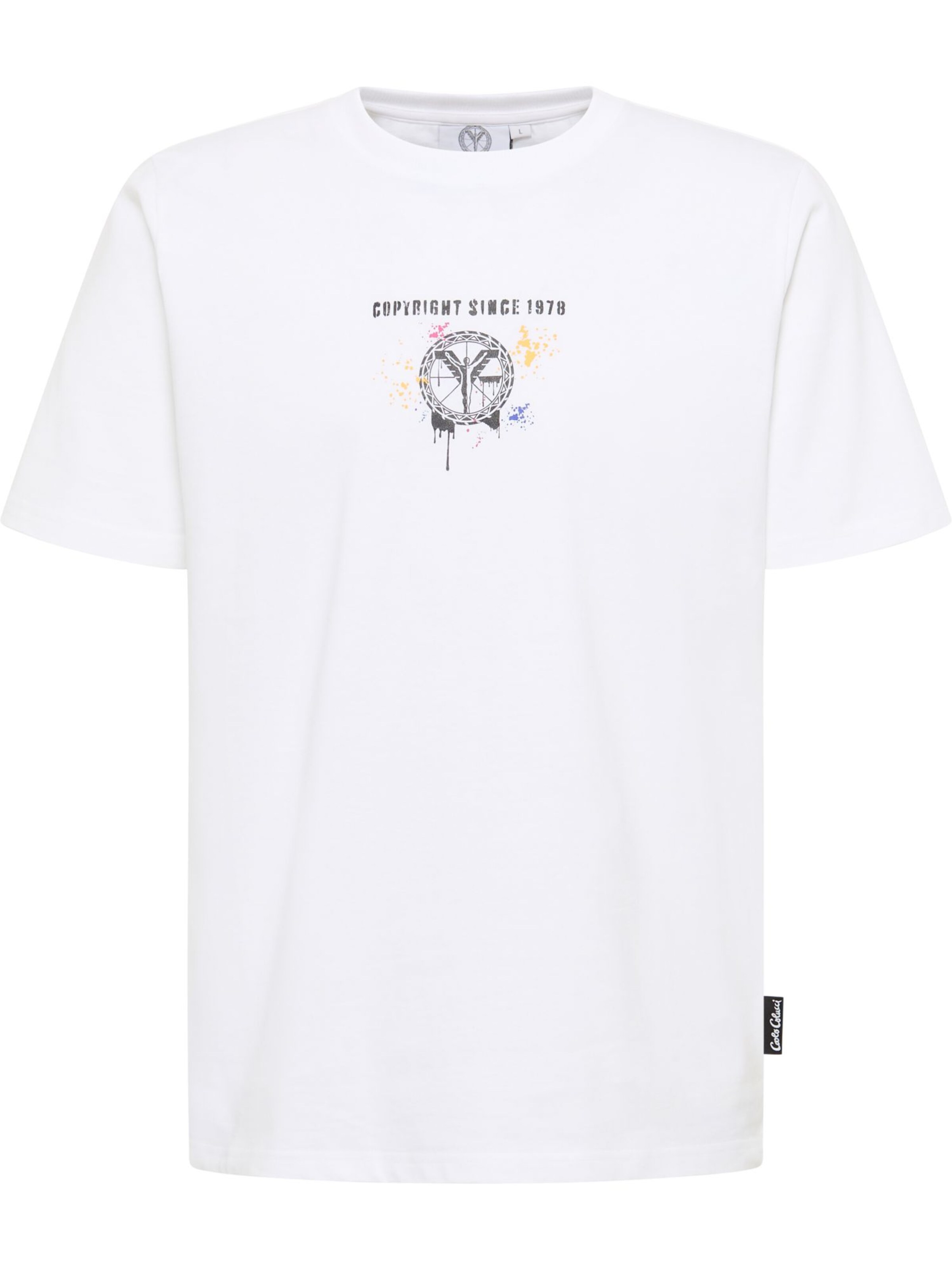 T-Shirt 'Facchinelli' Carlo Colucci en blanc : devant
