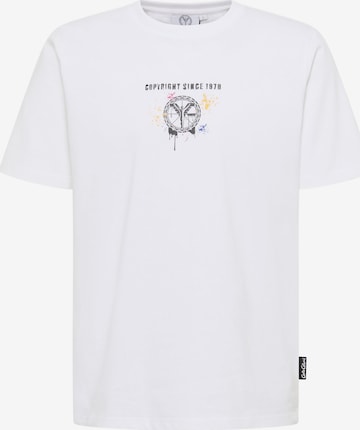 T-Shirt 'Facchinelli' Carlo Colucci en blanc : devant